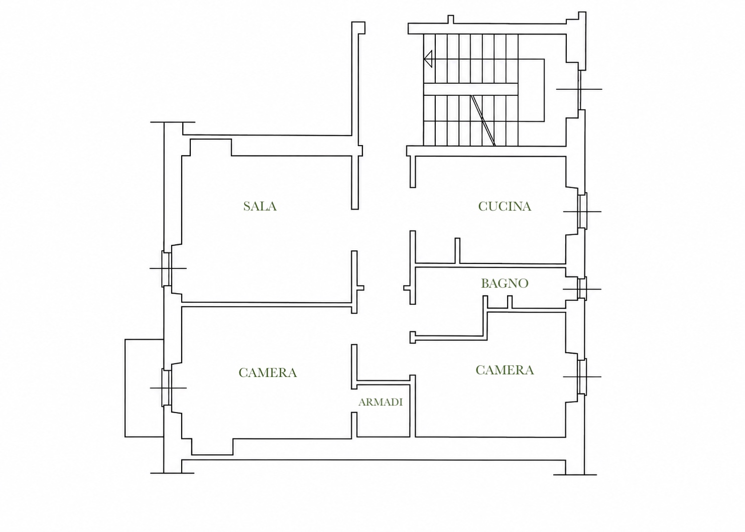 Centro storico – pregiata rifinitura, 4 vani con balcone
