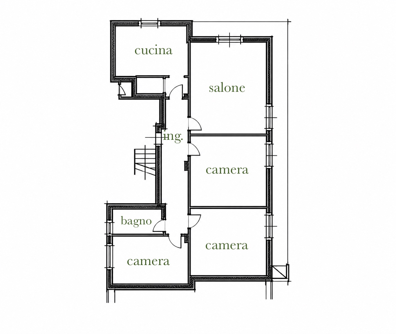 La Scorza – grande 5 vani con balconata